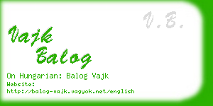 vajk balog business card